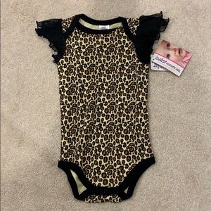 leopard print onesie baby